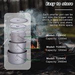Ultralight Titanium Pot with Lid and Spork Set
