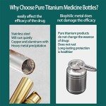 WANERSEN Titanium Waterproof Pill Case with Metal Ring