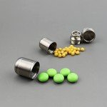 WANERSEN Titanium Waterproof Pill Case with Metal Ring