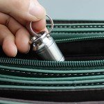 WANERSEN Titanium Waterproof Pill Case with Metal Ring
