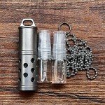 Titanium EDC Perfume Case and Makeup Storage Keychain