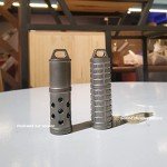 Titanium EDC Perfume Case and Makeup Storage Keychain