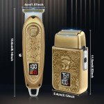 Titanium Electric Razor & Grooming Kit for Men