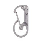 RovyVon U4 Titanium Carabiner Keychain with Ruler