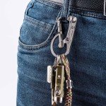 RovyVon U4 Titanium Carabiner Keychain with Ruler