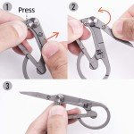 RovyVon U4 Titanium Carabiner Keychain with Ruler