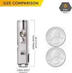 RovyVon A4 Pro Titanium Keychain Flashlight - 650 Lumens