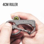 RovyVon U4 Titanium Carabiner Keychain with Ruler