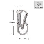 U4 Pro Mini Titanium Keychain Carabiner Clip