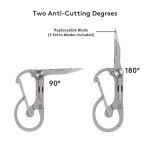 Titanium Carabiner Keychain Knife Multitool EDC