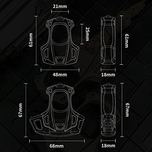Compact Titanium EDC Multi-Tool Keychain by WANERSEN