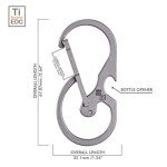RovyVon U8 Titanium Keychain Carabiner Multi-Tool