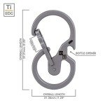RovyVon U8 Titanium Keychain Carabiner Tool