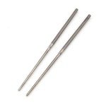 Portable Titanium Chopsticks with Carry Bag - Grey