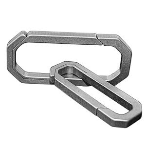 Titanium Carabiner Clip Keychain Tool Set (2 Pack)