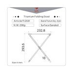 Keith Ti2501 Lightweight Folding Titanium Stool