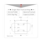 Keith Double-Layered Titanium Cup with Lid (550ml)