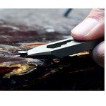 Titanium Multitool Pry Bar and Screwdriver Keychain