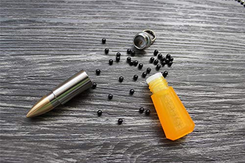 WANERSEN Titanium Brass Pill Necklace Waterproof Capsule Case