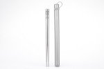 Keith Titanium Round Handle Chopsticks with Gray Case
