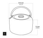 Keith Titanium Ti3901 Kettle - 1L Lightweight Pot