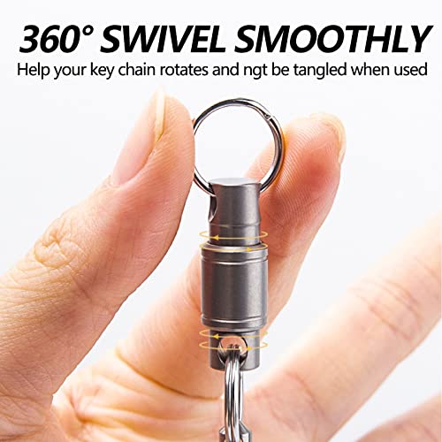 Titanium Quick Release Detachable Swivel Keychain Pair