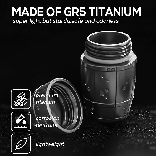 Titanium Waterproof Pill Container for Outdoor Survival Gear