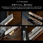 TITANER Raven Titanium Folding Pocket Utility Knife
