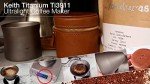 Keith Titanium Ti3911 Ultralight Coffee Maker with Leather Case