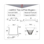 Keith Titanium Ti3911 Ultralight Coffee Maker with Leather Case