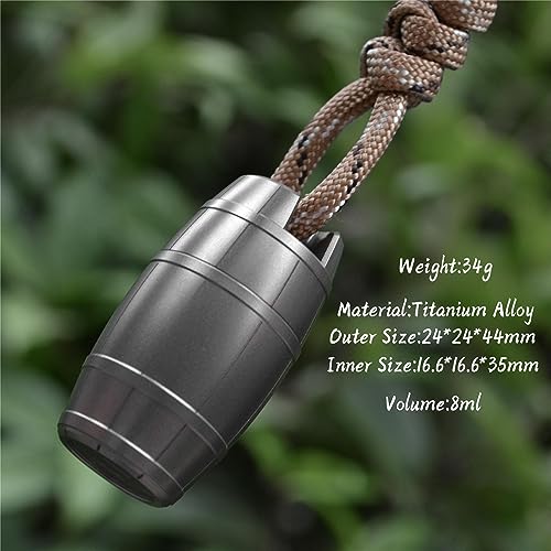 Titanium Waterproof Pill Container for Outdoor Survival Gear
