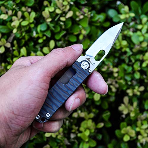 Blue WANERSEN Titanium Folding Pocket Knives