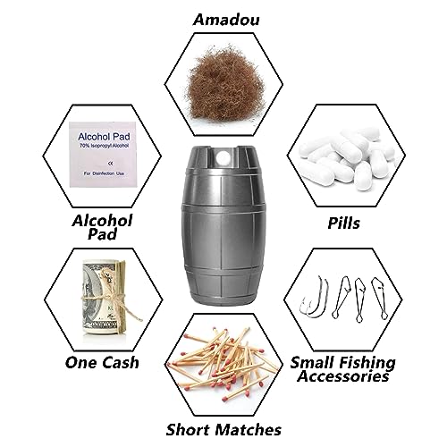 Titanium Waterproof Pill Container for Outdoor Survival Gear