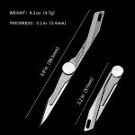 Titaner Titanium EDC Folding Pocket Knife with Blades