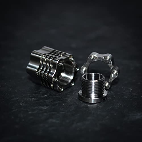 Titanium EDC Necklace Bead Stopper, Style 3