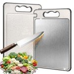 Double-Sided Titanium Chopping Board with Juice Groove
