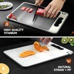 Double-Sided Titanium Chopping Board with Juice Groove