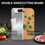 Double-Sided Titanium Chopping Board with Juice Groove