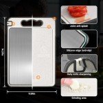 Double-Sided Titanium Chopping Board with Juice Groove