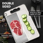 Double-Sided Titanium Chopping Board with Juice Groove