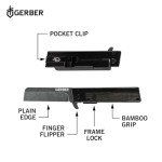 Gerber Quadrant EDC Clip Pocket Knife - Black