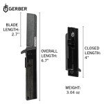 Gerber Quadrant EDC Clip Pocket Knife - Black