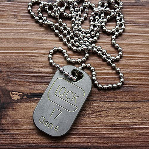 Golden WANERSEN Titanium Pet ID Tag Necklace Pendant