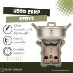 Keith Titanium Ti2201 Backpacking Wood Stove with Sack