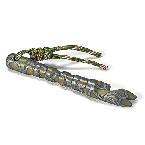 Blue Titanium Multi-Tool Prybar Keychain Screwdriver Bottle Opener