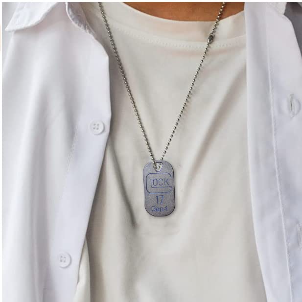 Golden WANERSEN Titanium Pet ID Tag Necklace Pendant