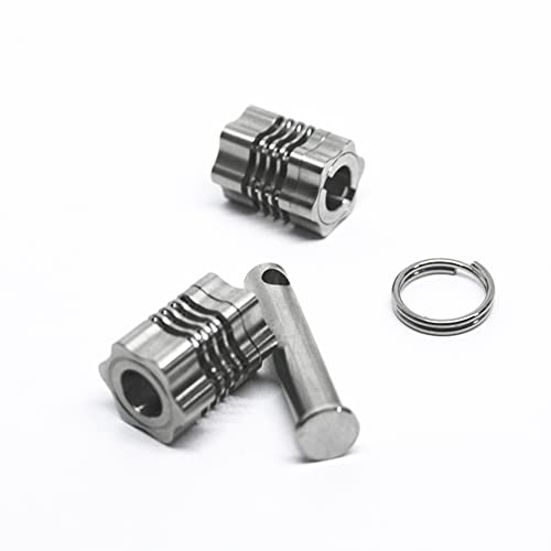 Titanium EDC Necklace Bead Stopper, Style 3