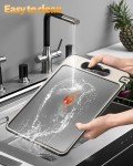 Double-Sided Titanium Cutting Board with Knife Sharpener