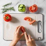 Double-Sided Titanium Cutting Board with Knife Sharpener