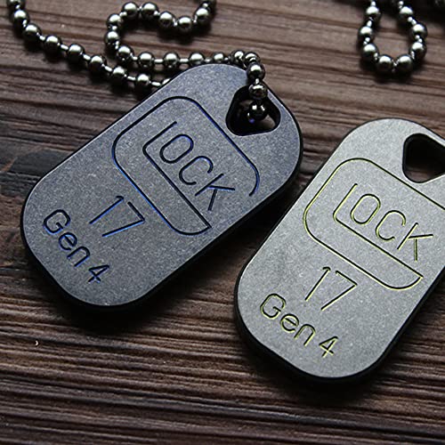 Golden WANERSEN Titanium Pet ID Tag Necklace Pendant